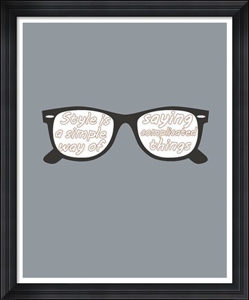 Framed Glasses Print