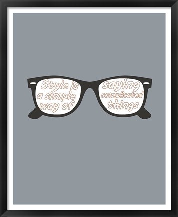 Framed Glasses Print