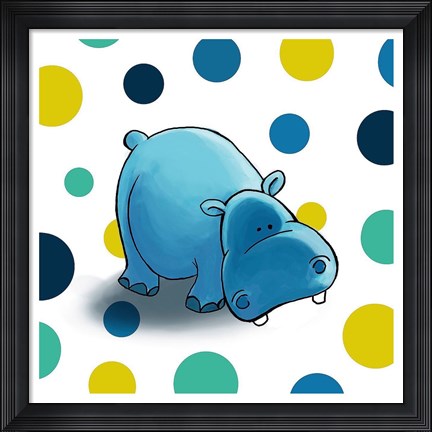 Framed Hippo Print