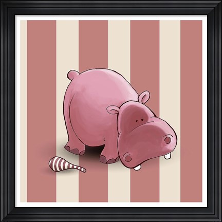 Framed Hippo Print