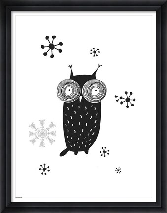Framed Owl I Print
