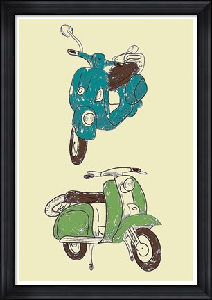 Framed Scooter I Print