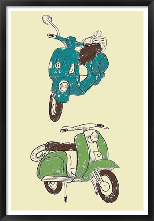 Framed Scooter I Print