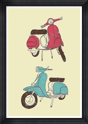 Framed Scooter II Print