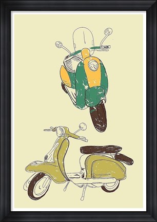 Framed Scooter III Print