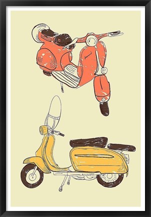 Framed Scooter IV Print