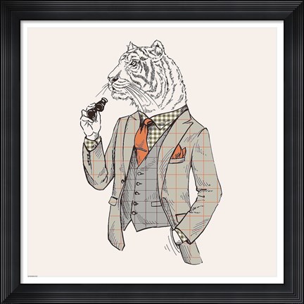 Framed Tiger-man Print