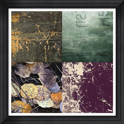 Framed Tiles Decor Green Notes Print