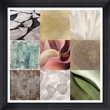 Framed Tiles Decor Ice White Print