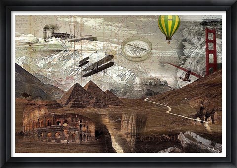 Framed World Travel Print