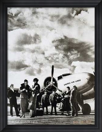 Framed At the Aviation Field NY 1948 Print