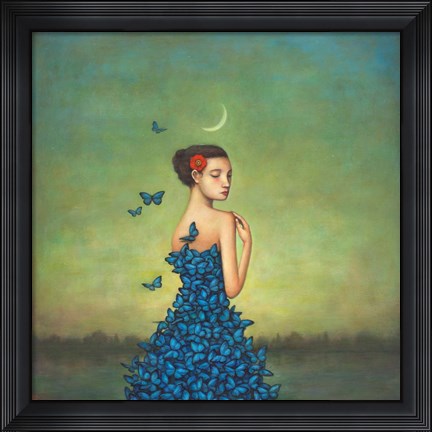 Framed Metamorphosis in Blue Print