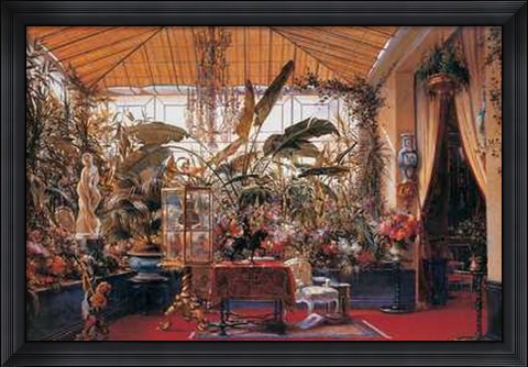 Framed Charles Giraud - Veranda de la Princesse Mathilde Size 36.75x24.5 Print