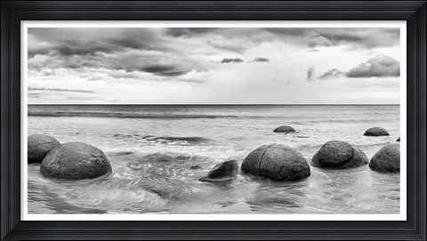 Framed Beach Rocks 1 Print