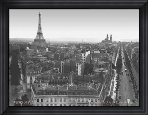 Framed Views of Paris from the Arc de Triomph Print