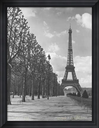 Framed Views of Paris Promenade to the Eiffel Print