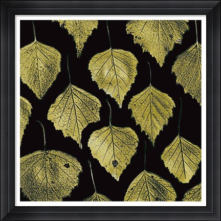 Framed Green Leaves Print