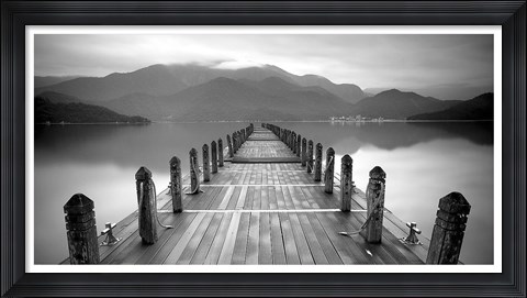 Framed Lake Pier 1 Print