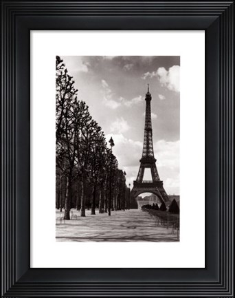 Framed Promenade to the Eiffel Tower Print