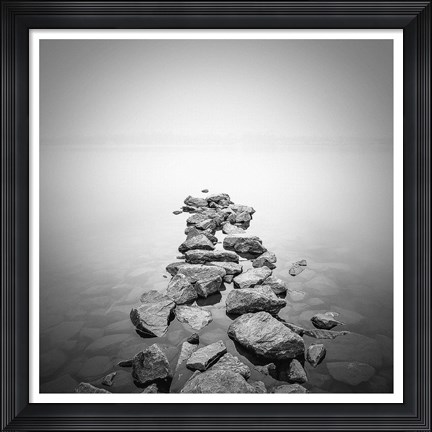 Framed Piled rocks Print