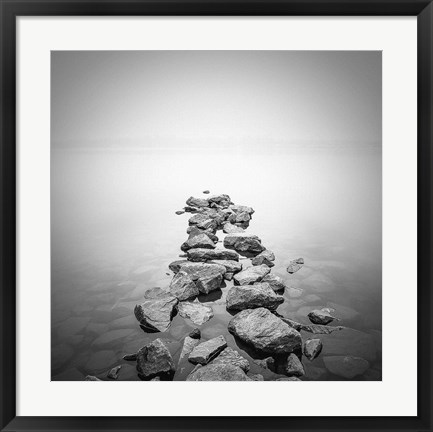 Framed Piled rocks Print