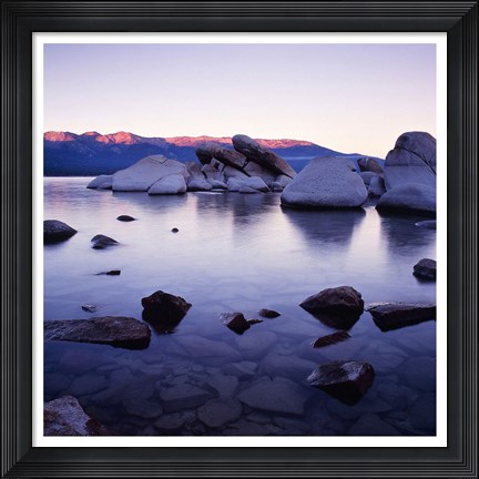 Framed Purple Rocks Print