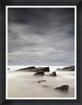 Framed Rocks in Mist 1 Print