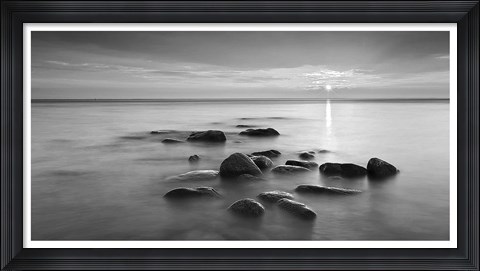 Framed Rocks in Mist 2 Print