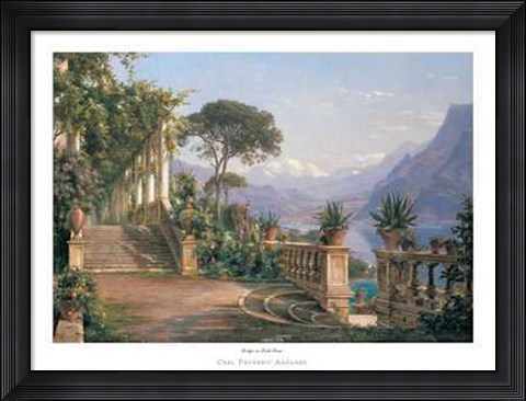Framed Lodge on Lake Como Print