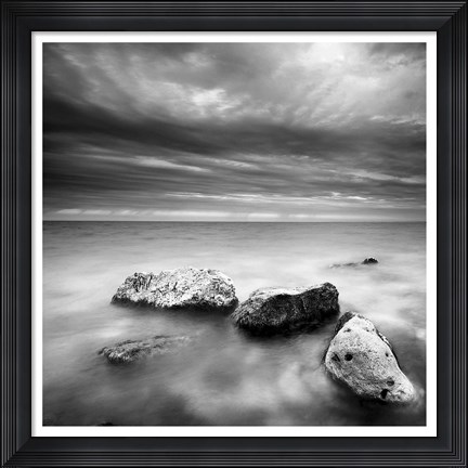 Framed Waves on Rocks 2 Print