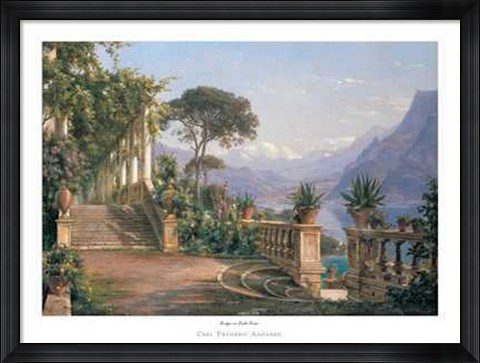 Framed Lodge on Lake Como Print