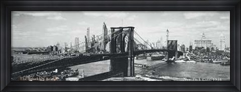 Framed Brooklyn Bridge, NYC, c.1938 Print