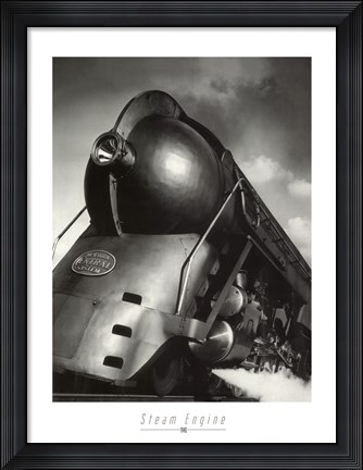 Framed Steam Engine 1940 Print