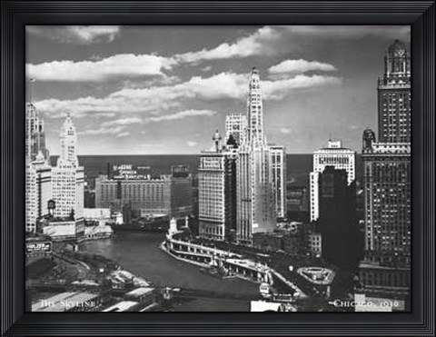 Framed Anonymous - Chicago 1930 Size 31.5x23.75 Print