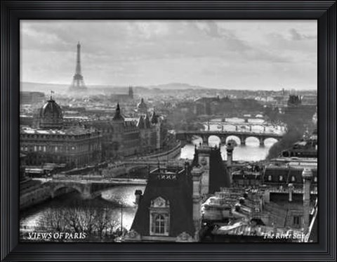 Framed Views of Paris the River Seine Print