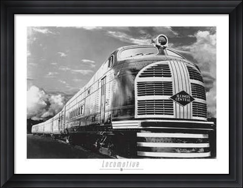 Framed Locomotive 1938 Print