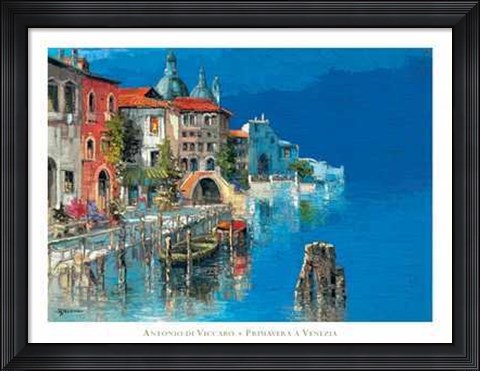 Framed Antonio Di viccaro - Primavera a Venezia Size 31.5x23.75 Print