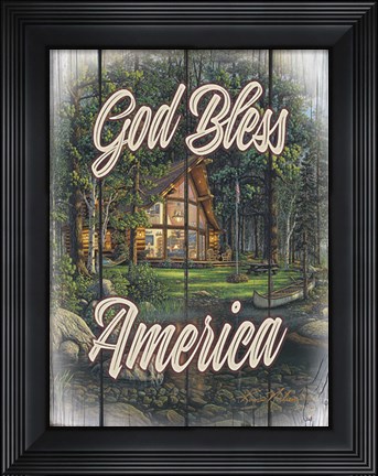 Framed God Bless America Print