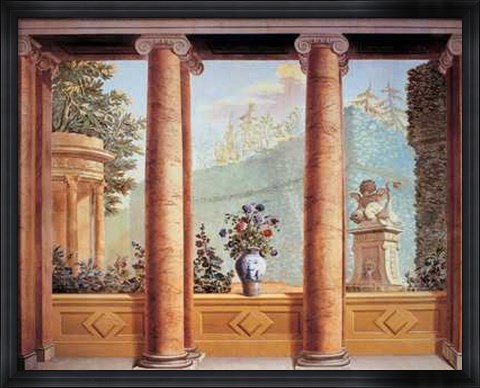 Framed Colonnade with a View Print
