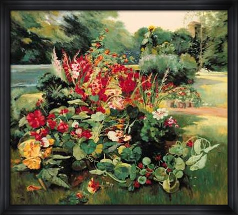 Framed Vue du Jardin Print
