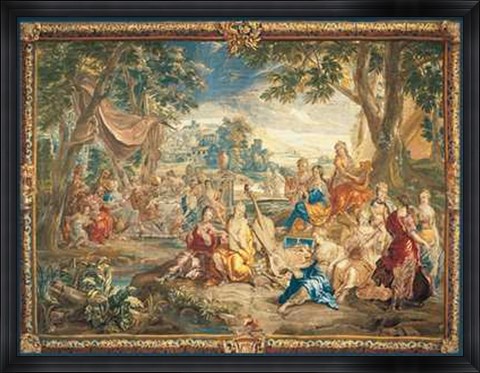 Framed 18th century - Brussels Tapestry Size 52x38.25 Print