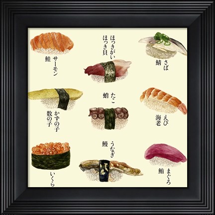 Framed Sushi I Print