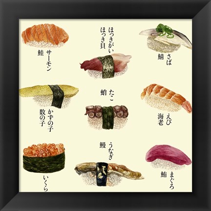 Framed Sushi I Print