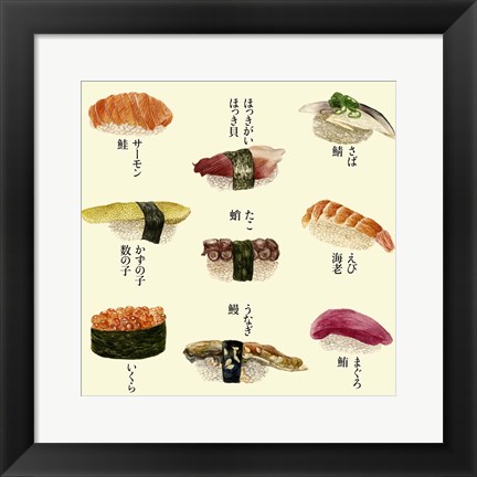 Framed Sushi I Print