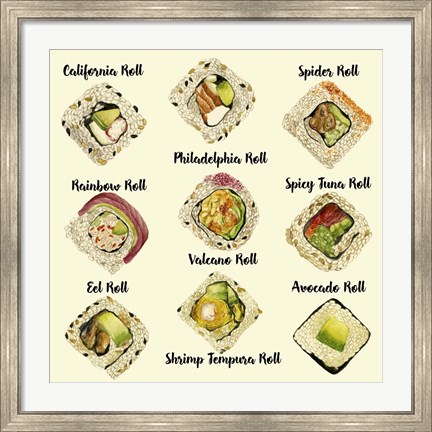 Framed Sushi II Print