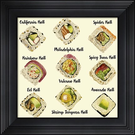 Framed Sushi II Print