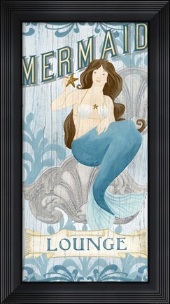 Framed Mermaid I Print
