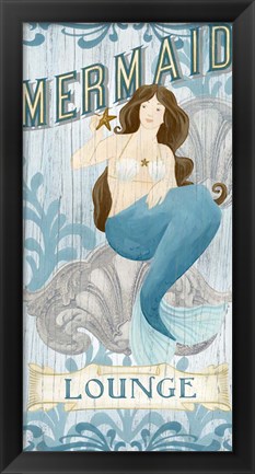 Framed Mermaid I Print