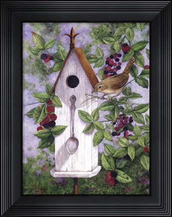 Framed Wren House Print
