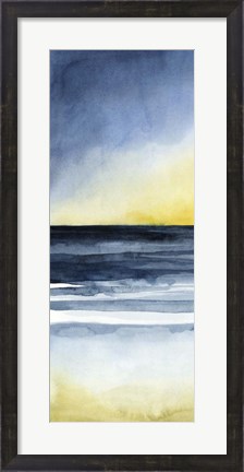 Framed Layered Sunset Triptych I Print